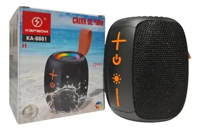 Caixa de som Bluetooth kapbom prova da água 50W RGB KA-8881 H