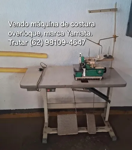 Máquina de costura overloque industrial, marca Yamataindustrial