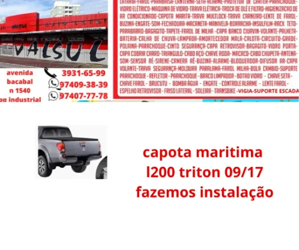 capota maritima l200 fazmos isntalacao