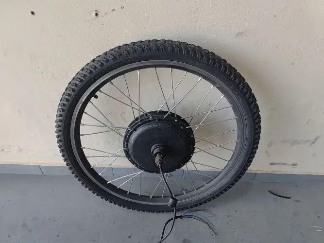 Motor bicicleta elétrica 1000w + aro + pneu aro 26