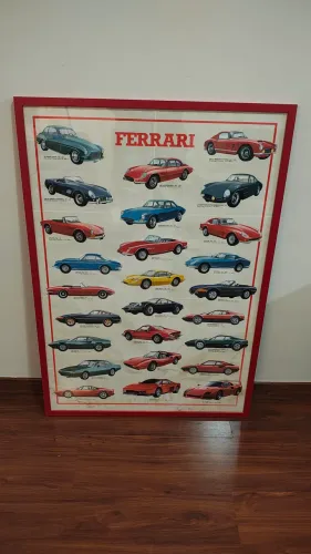 Poster original Ferrari com moldura nova