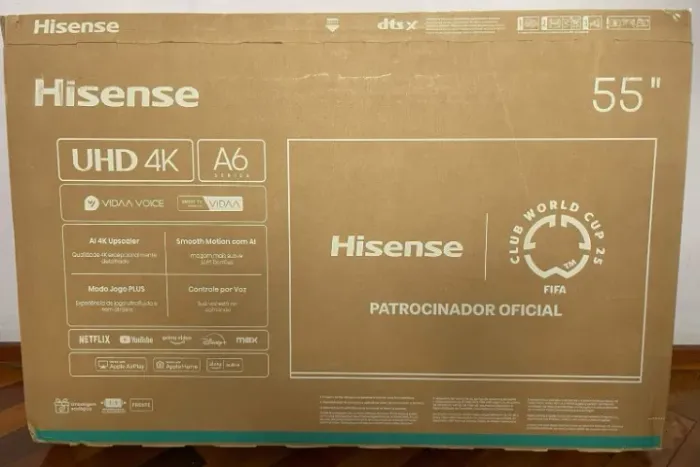 SMARTV 55 POLEGADAS (UHD 4K) HISENSE! NOVA (funciona metade, retirada). TROCO! PARCELO 12X