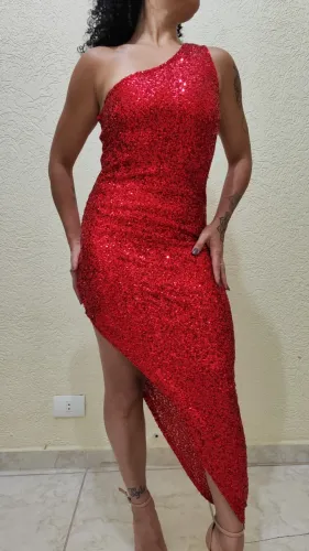 VESTIDO DE FESTA VERMELHO