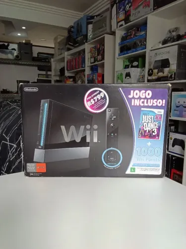 Vendo Console Nintendo Wii Preto Pacote Bundle Semi novo