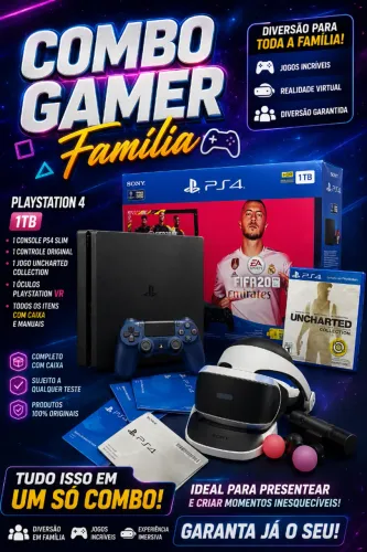 COMBO GAMER FAMÍLIA - PRONTO PARA A DIVERSÃO!