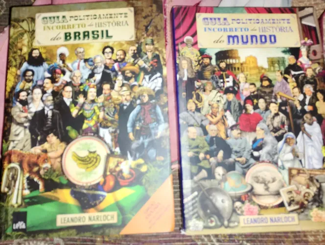 Combo livro Guia Politicamente incorreto da história do Brasil e mundo.