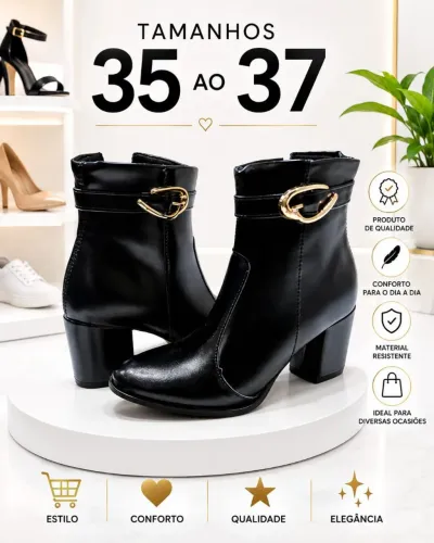 Bota casual cano curto