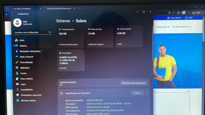 PC Completo Core i5 + SSD + Monitor + Nobreak TS Shara (Pronto para Uso)