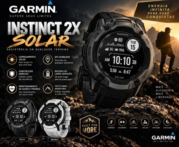 Garmin instinct 2x solar lacrado com nota e 1 ano de garantia loja física BH