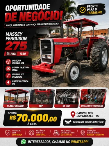 Trator MASSEY FERGUSON 275 4x2