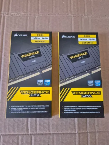 Memória RAM Corsair Vengeance LPX, 32GB (2x16), 2666MHz, DDR4, CL16, Preto