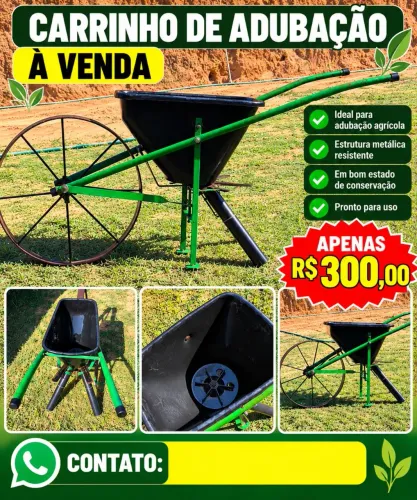 Carrinho de adubação agrícola