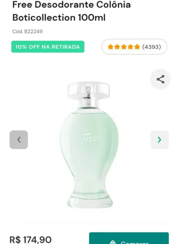 Free ou taty da boticário $90 cada 