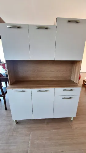 Armário de cozinha compacto 6 portas e 1 gaveta