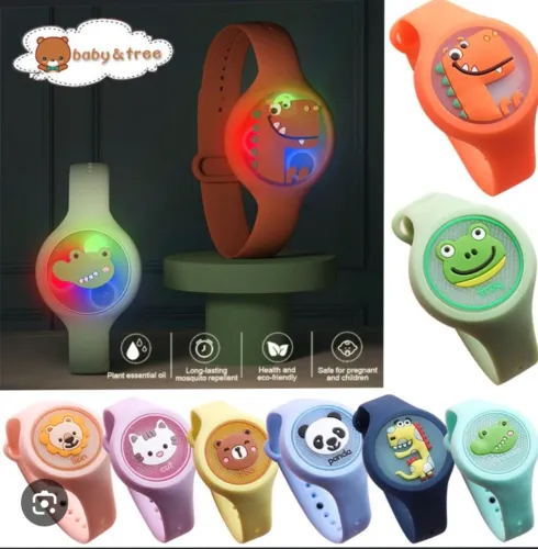 Vendo pulseira (silicone) infantil com repelente e led **venda atacado**