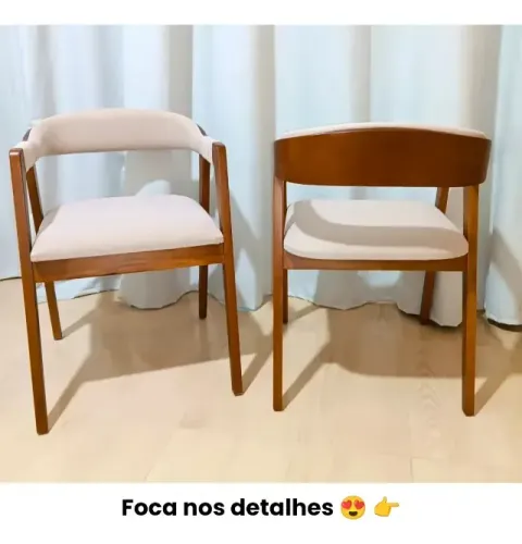 Cadeira de madeira para mesa de jantar