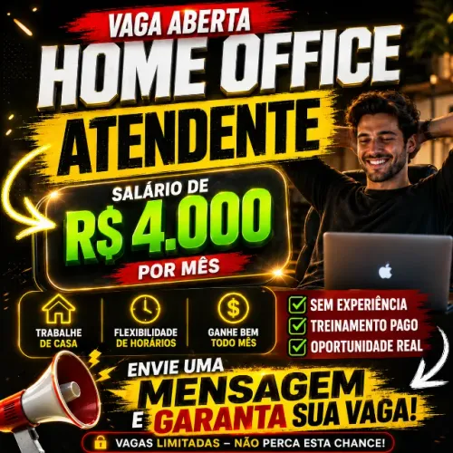 [VAGA][HOME-OFFICE] Auxiliar Administrativo R$ 4.000,00 - Chamar no Whatsapp da descrição