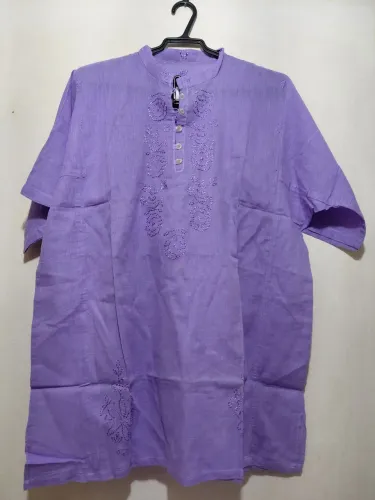 Blusa Algodão Lilás com Bordado