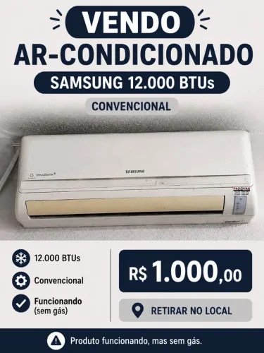 Vendo ar condicionado Samsung