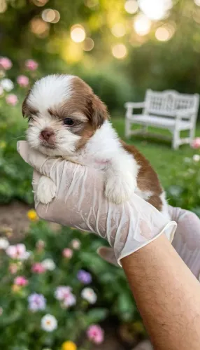 Vendo Lindos Filhotes de Shih-tzu (MACHO) FÍGADO, TEICOLOR e BICOLOR