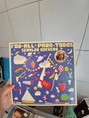LP Geraldo Azevedo - For All Para Todos (1982) C/Encarte - Excelente Estado