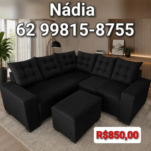 SOFÁ PRETO À PRONTA ENTREGA
