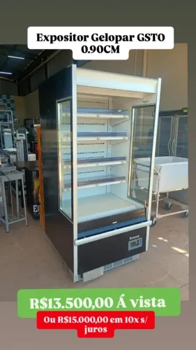 EXPOSITOR REFRIGERADO ABERTO GELOPAR 90CM GSTO 