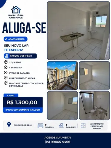 Apartamento com 2 Quarto(s) e 1 banheiro(s) para Alugar, 49 m² por R$ 1300 / Mês