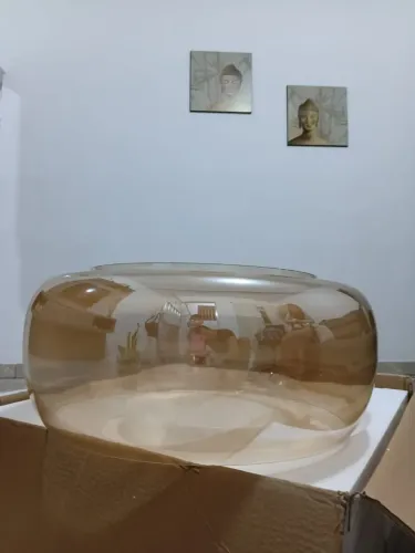 Cuba Rosê Lustre Pendente Cristal Âmbar. Legítimo. NOVA.