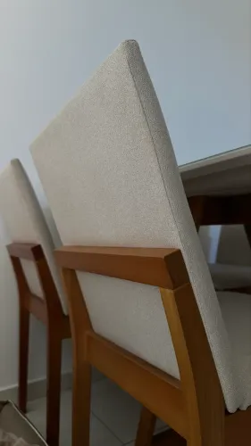 Mesa bege 120x80 - Madeira maciça 