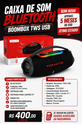 Caixa de som bombox 