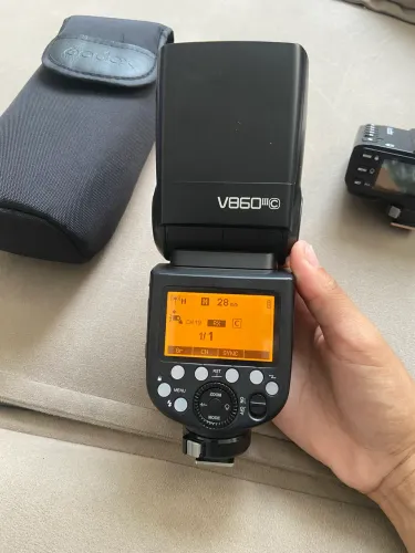Flash e rádio flash para cânon godox