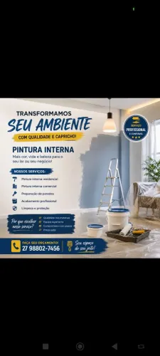 Pintor profissional em acabamento