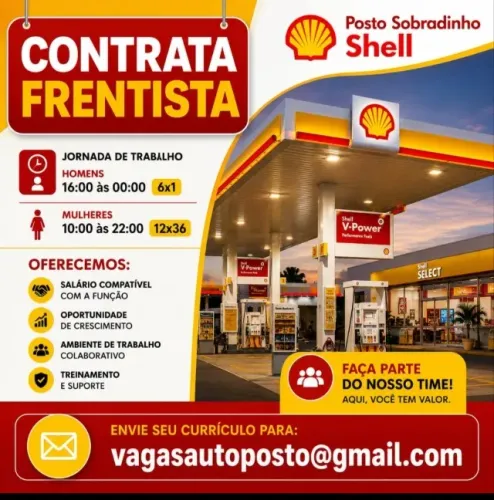 Frentista com ou sem experiência