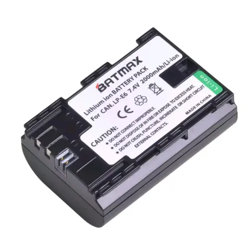 Bateria Lp-E6 Lp-E6N Batmax 2000 Mah Para Canon Eos R5 R66D 7D Mark Ii 80D 79D 5D Mark Iii