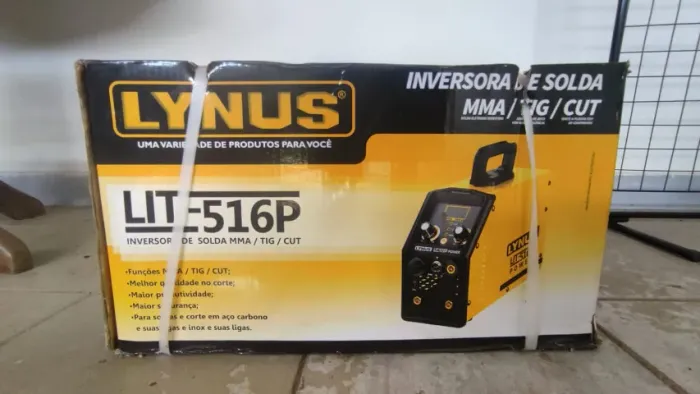 Máquina de solda Lynus Lit-516P TIG MMA CUT. Corte de plasma. (fechada na caixa)