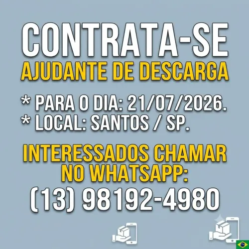 Vaga ajudante urgente
