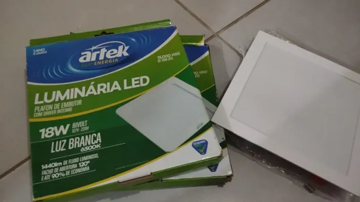 Luminária LED de embutir