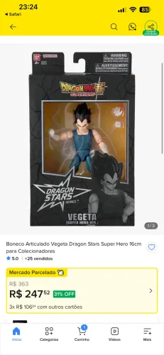 Boneco vegeta bandai articulado original