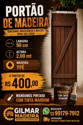 Portão de madeira