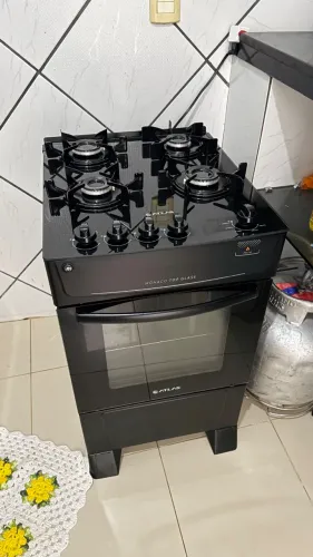 Fogão 4 bocas atlas preto