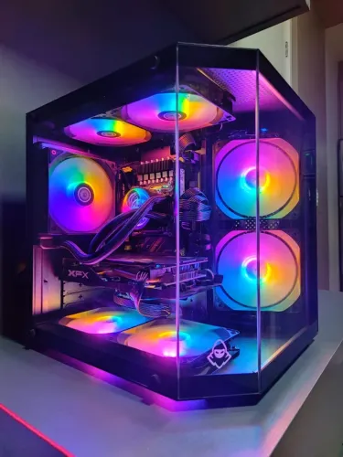 PC gamer RX570 8gb, 16gb ddr4, Intel 2640V3 8/16. gabinete, fans, fonte e placa mãe novos.