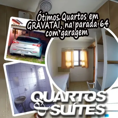 Quartos e Suítes para Homens em Gravataí RS c/ Garagem