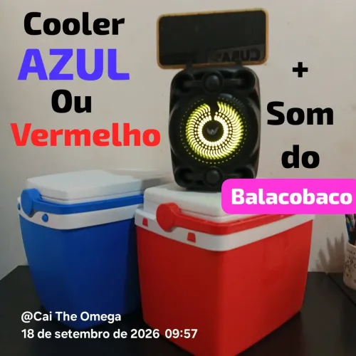 Kit 1 Caixa de som + 1 cooler de praia
