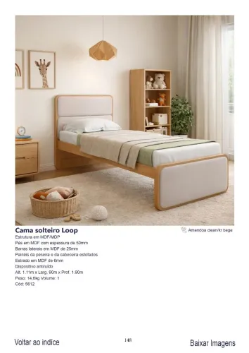 Cama solteiro Loop