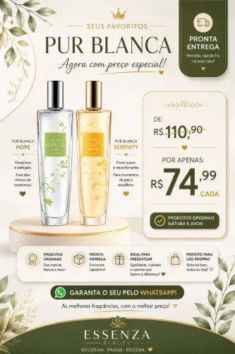 Perfume Avon Pur Blanca Serenity e Hope Original | Pronta Entrega