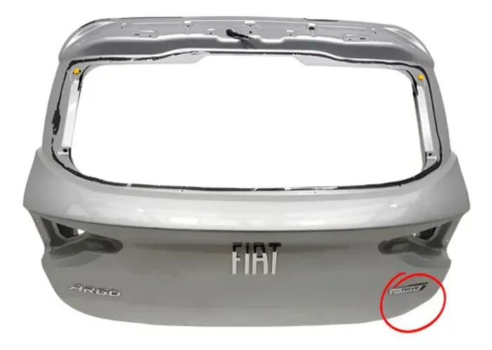 Tampa Traseira Fiat Argo Prata 2017 2022 00421