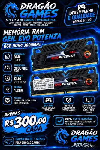 memorias ddr 4 de 8 gb