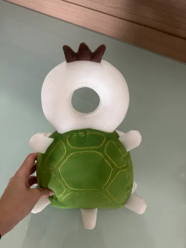 Almofada Mochila Protetor Cabeça Bebê - Tartaruga