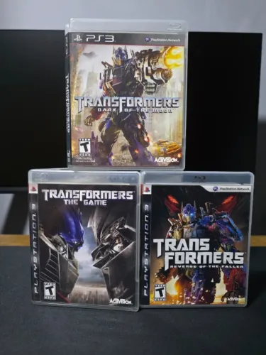 Kit 3 Jogos Transformers PS3 The Game, Revenge of the Fallen e Dark of the Moon
